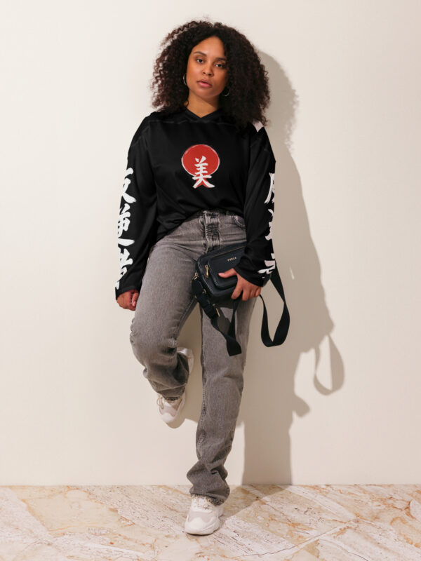 Japanese "Rebel-YinYang Koi-Beauty" Recycled hockey fan jersey | WOMEN Oversized Jersey