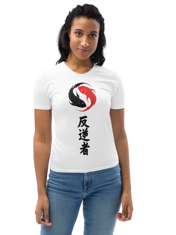 Japanese "Rebel - YinYang Koi" Printed | Women's T-shirt